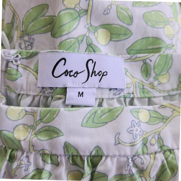 COCO SHOP Tiered Maxi Skirt in Light Green Limes Size Medium - Picture 8 of 11